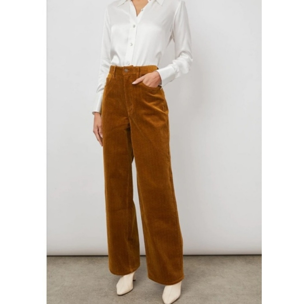 Rails | Getty High-Rise Wide Leg Corduroy Pants Ground Cinnamon Brown Size 29